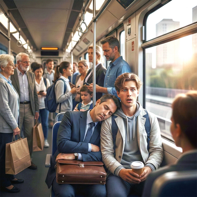 Colpo di sonno in treno